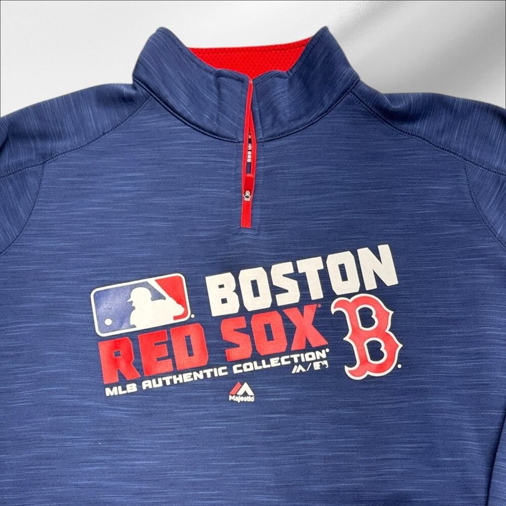 BOSTON RED SOX Women’s XXL Blue Performance 1/4 Zip Sweatshirt